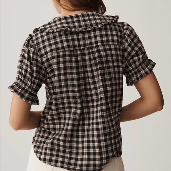 Pilcro by Anthropologie Keira Plaid Button-Up Top - Picture 3 of 12